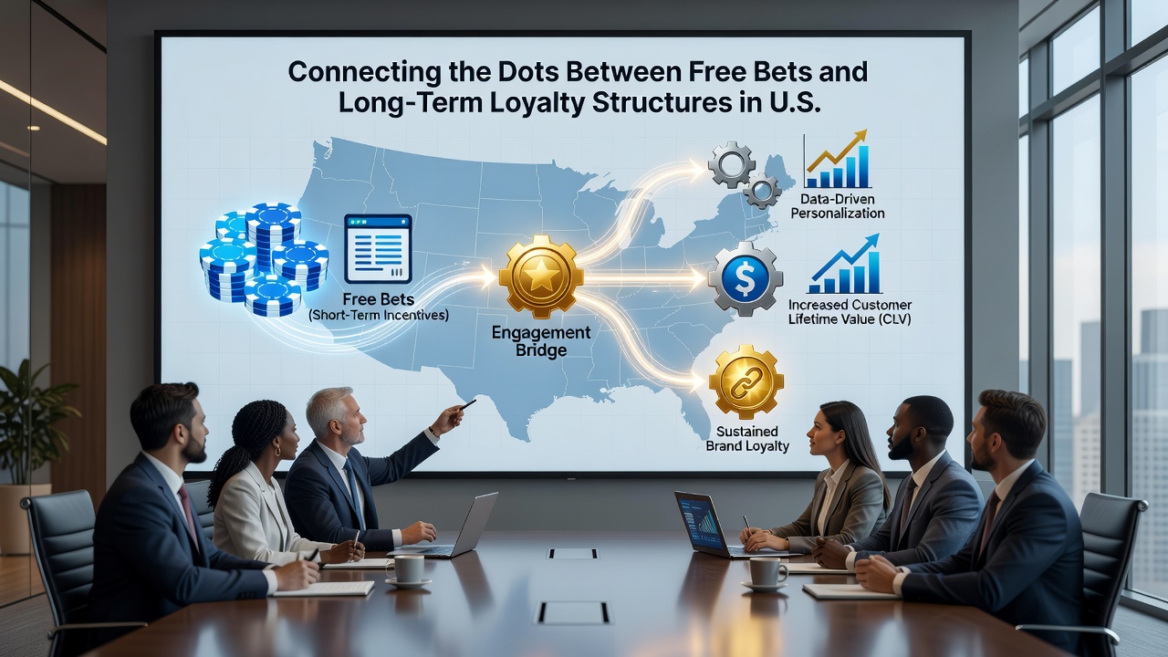 Chart displaying retention statistics linking free bet usage to sustained loyalty program participation in regulated markets