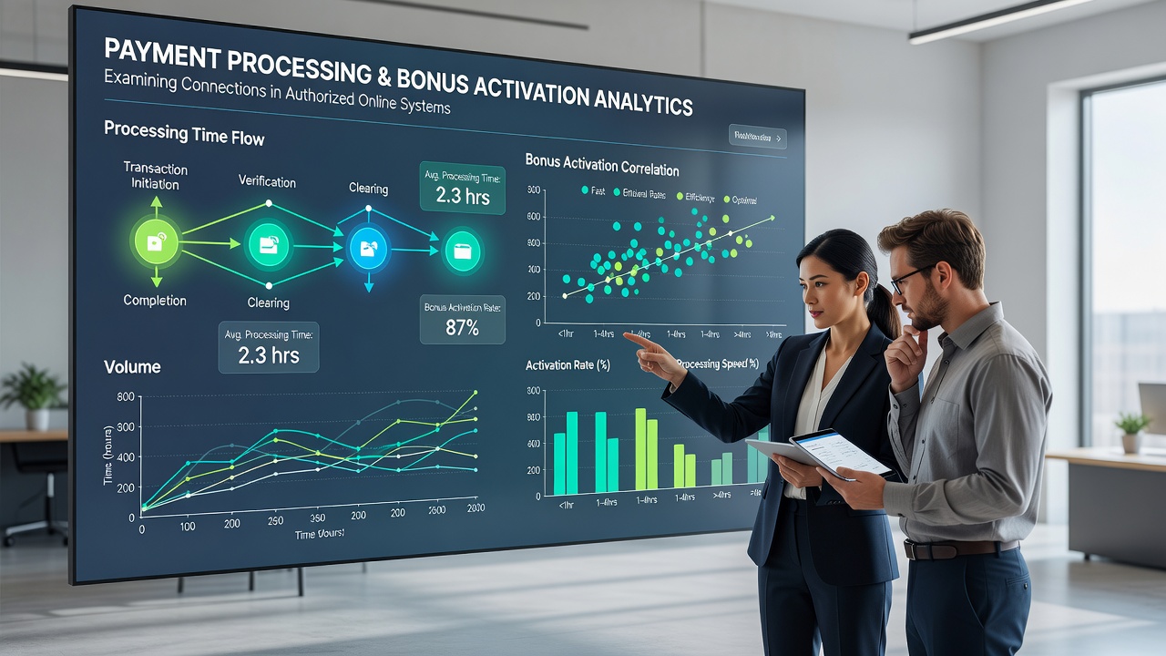 Infographic comparing processing speeds of various payment methods with corresponding bonus activation percentages