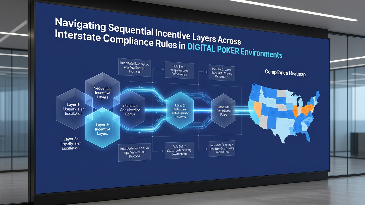 Compliance dashboard showing interstate incentive tracking for online poker operators