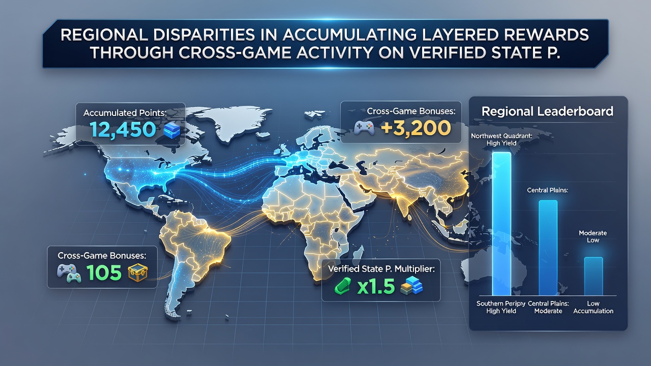 Infographic displaying layered reward structures and cross-game transfers on authorized state platforms