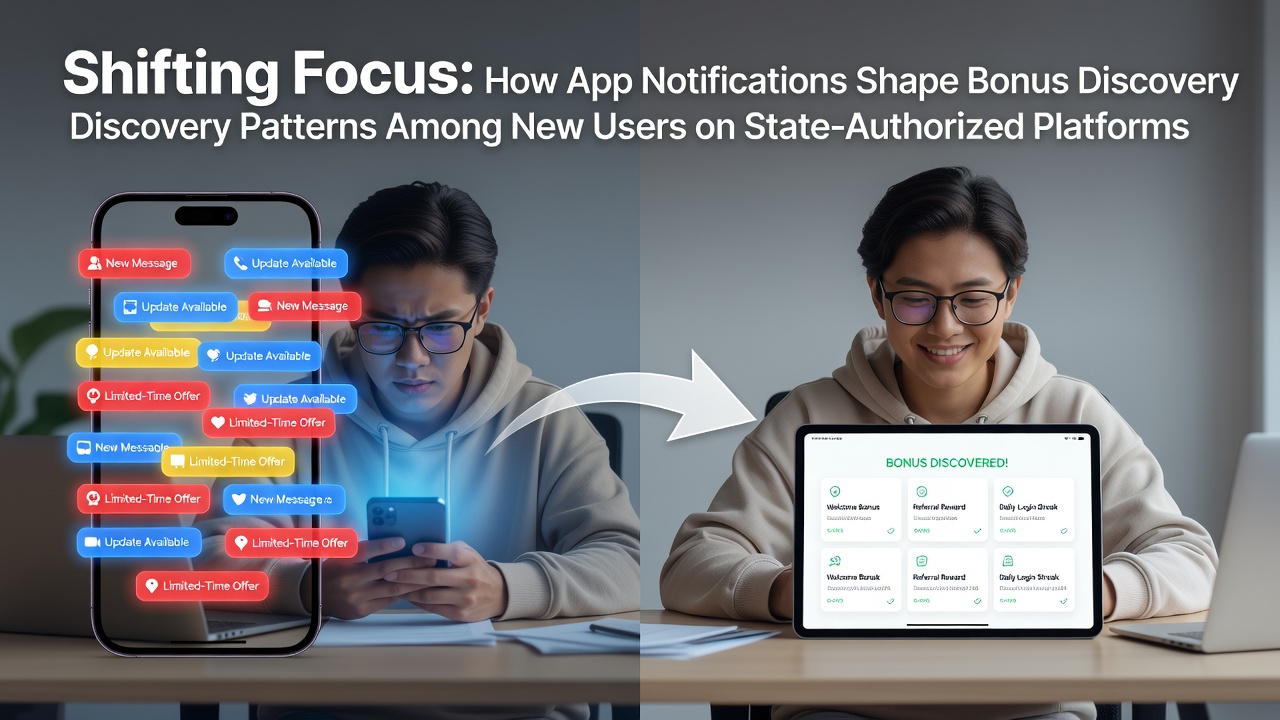 Mobile app notification screen showing bonus alerts on a state-authorized betting platform
