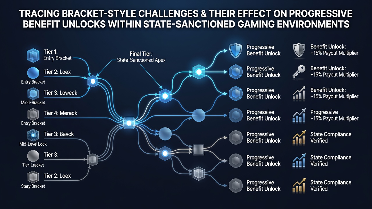 Bracket-style challenges displayed on a digital interface within a state-regulated gaming platform